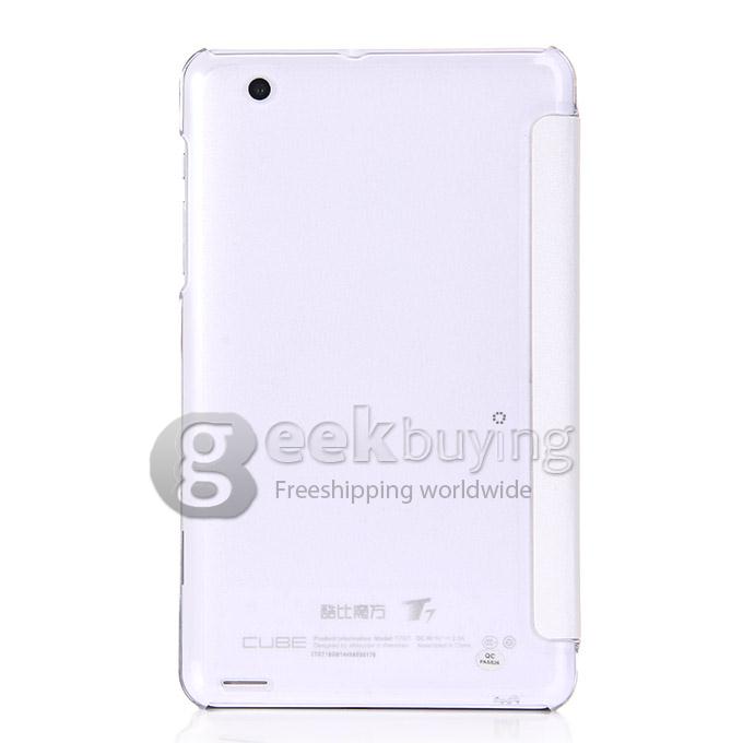 High Quality PU Leather Stand Case for Cube T7 8 Inch Tablet PC - White