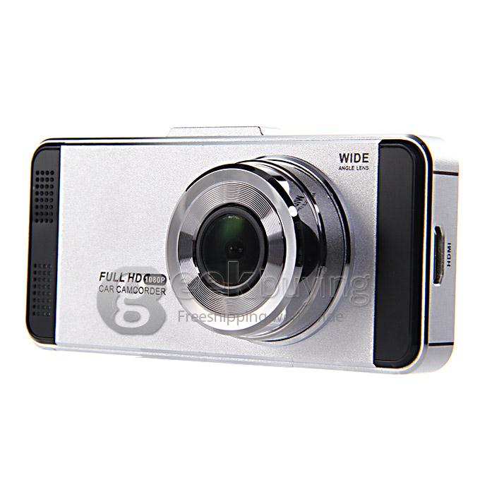 Anytek AT88B Allwinner A10 Car DVR Video Registrator Full HD 170 Degree Wide Angle Dual Camera Parking Guard SOS Car Camcorder -Silvery