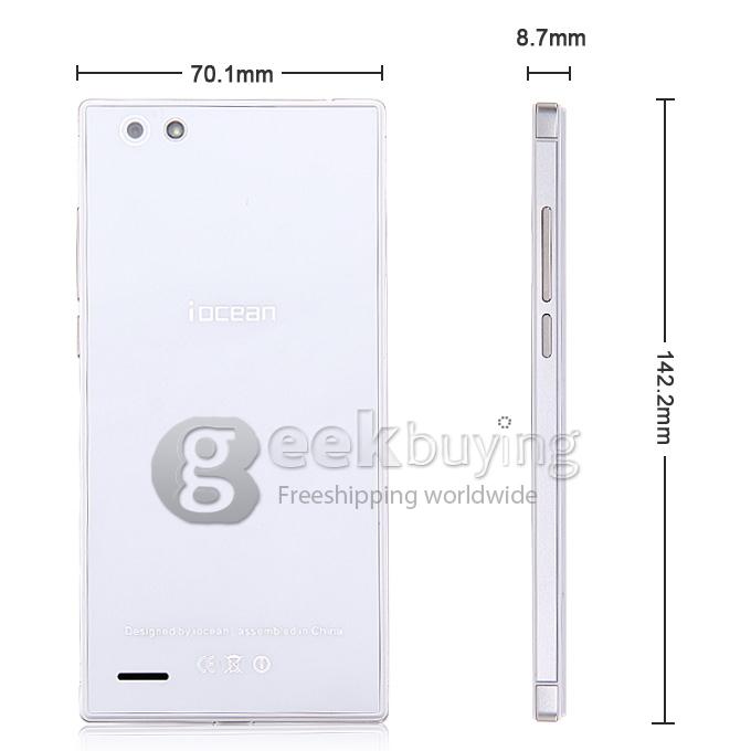 Iocean X8 Mini MTK6582 Quad Core 1.3GHz 5.0 Inch Smartphone Android 4.4.2 1GB RAM 16GB ROM HD IPS Screen OTG - White