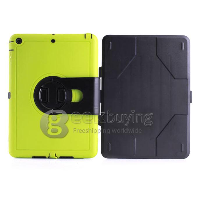 New Shockproof Military Silicone Case Stand Holder Cover for iPad Mini 2 / mini 3 - Green
