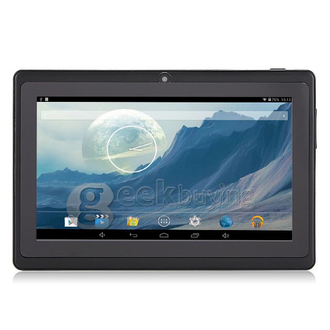 Q90 Allwinner A23 7 Inch Tablet PC Android 4.4 OS 4GB ROM Capacitive Touch Screen Dual Cameras - Black
