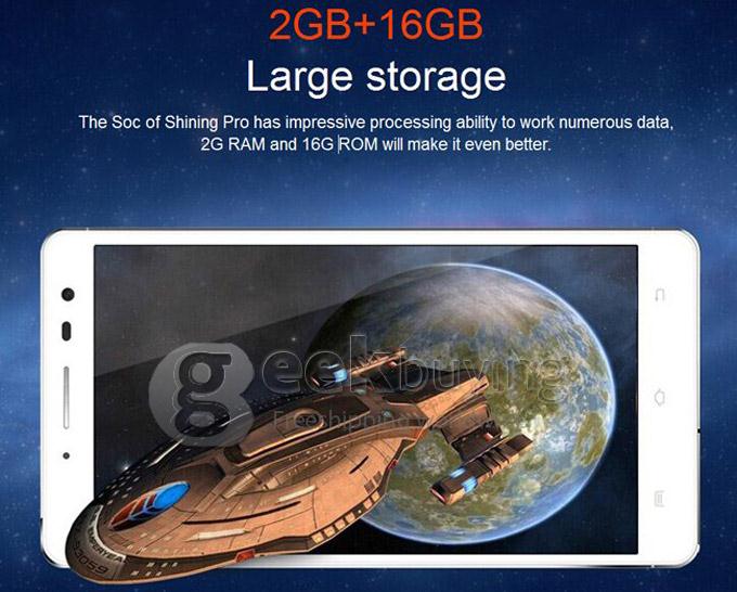 ECOO E02 Shining PRO MTK6592 Octa Core 1.7GHz Smartphone 5.5 Inch IPS HD Android 4.4 2GB RAM 16GB ROM 13MP 2MP - White