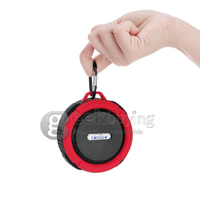 C6 Mini Waterproof Wireless Bluetooth Speaker Shower Car Handsfree Receive Call & Music with Sucker - Red
