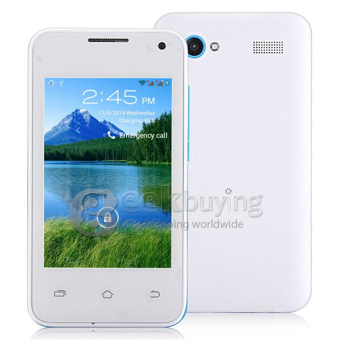 H-mobile F3 MTK6572 Dual Core 1.0GHz Smartphone 3.5Inch 2.0MP Android 4.2 OS Bluetooth WIFI with Leather Sheath - White