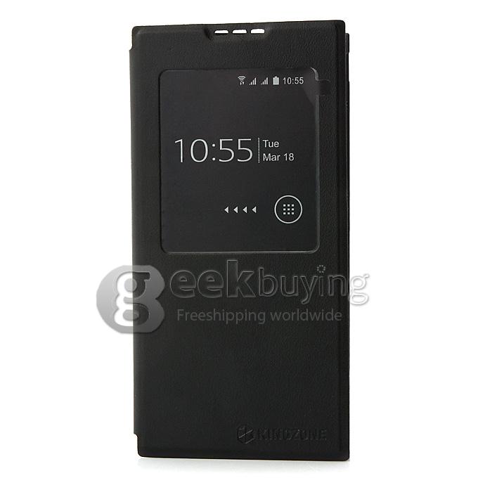 Original View Style Flip Cover Protective Case for Kingzone N3 4G Smartphone - Black