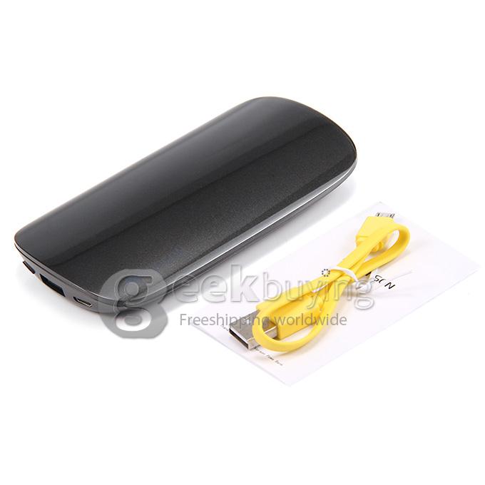 Vorson SHELL II 6000mAh USB Mobile Power Bank External Battery 2.1A for Smartphone Tablet - Black