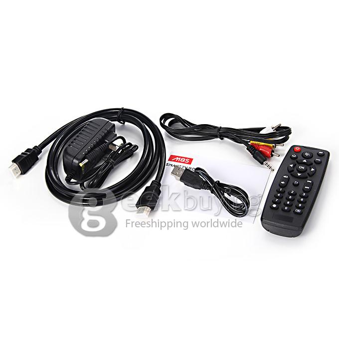 M8S RK3188 Quad Core 1.4GHz Android 4.4 Mini TV BOX HDMI HDD Player 2G/16G WIFI 2.0mp Camera Bluetooth - Black