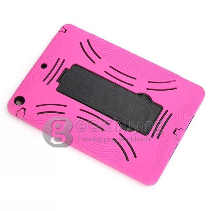 Shockproof Hybird Armor Military Hard Case With Holder Cover for iPad Mini 2 / mini 3 - Rose