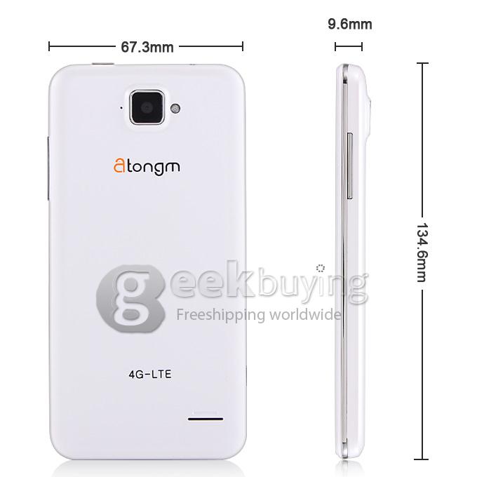 Atongm H3 4.5 inch WVGA Qualcomm MSM8926 Quad Core 1.2GHz Smartphone Android 4.4 1GB RAM 8GB ROM 4G WiFi GPS - White
