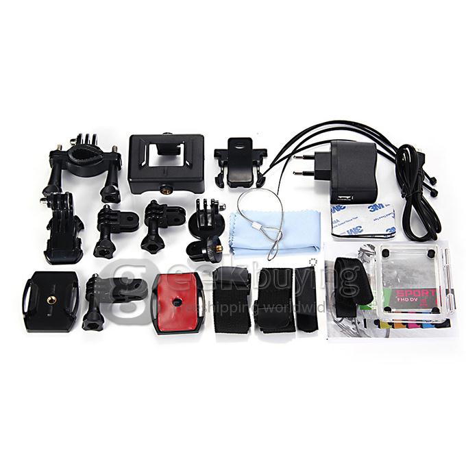 Original X1 Sports Camera 170 Degrees Wide Angle 1080P FHD 60fps Waterproof 30M Helmet Camera Underwater Sport Camcorder - Red