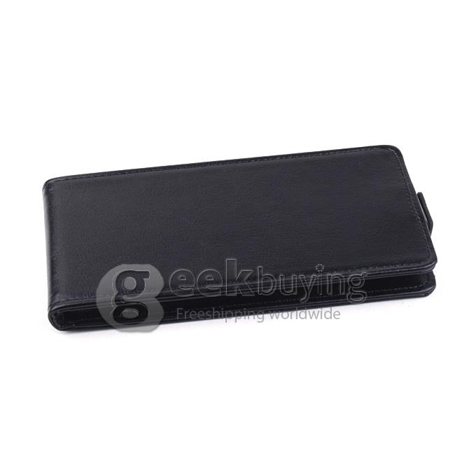 Protective Hard Cover Flip Stand Leather Case for Elephone G6 - Black