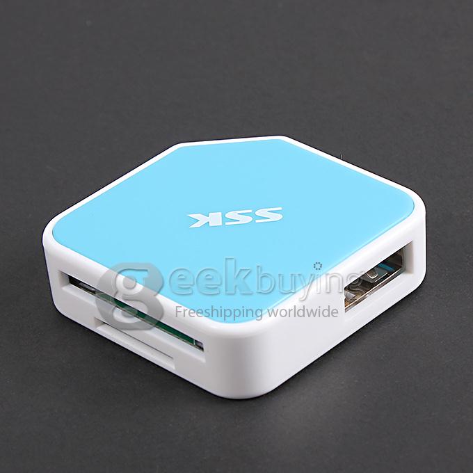 SSK SCRM068 Card Reader Delock OTG SD + Micro SD + USB
