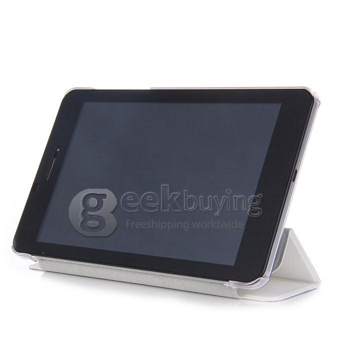 High Quality PU Leather Stand Case for Cube T7 8 Inch Tablet PC - White