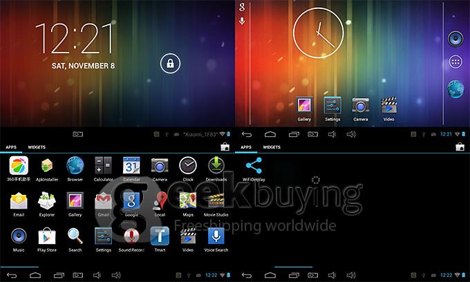 VENSTAR700 RK3026 7 Inch Tablet PC Android 4.2 OS 4GB ROM Dual Cameras T-FLASH(Support 16G MAX) - Black