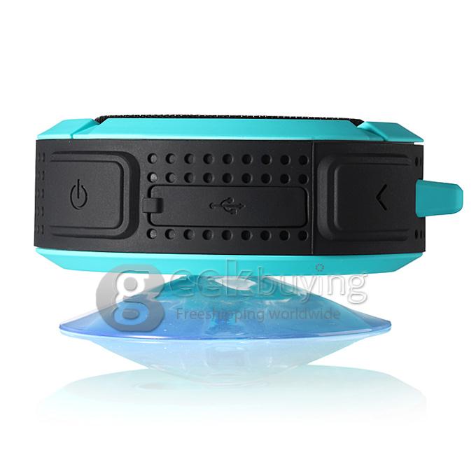 C6 Mini Waterproof Wireless Bluetooth Speaker Shower Car Handsfree Receive Call & Music with Sucker - Blue
