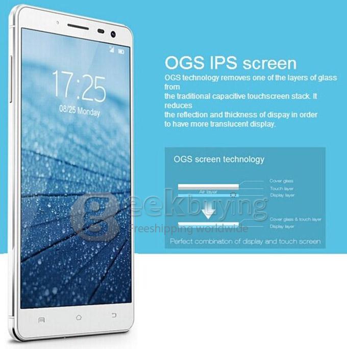 ECOO E02 Shining PRO MTK6592 Octa Core 1.7GHz Smartphone 5.5 Inch IPS HD Android 4.4 2GB RAM 16GB ROM 13MP 2MP - White