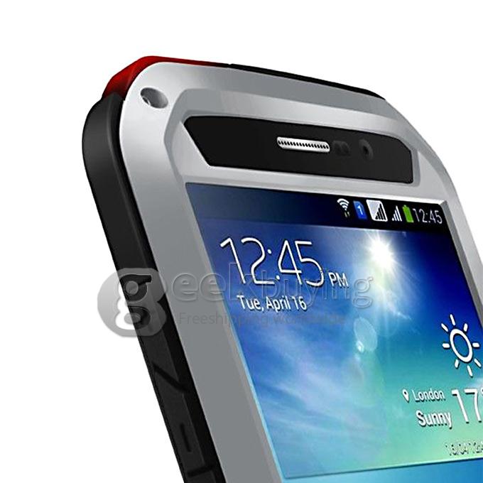 Lovemei Aluminum Powerful Shockproof Gorilla Glass Metal Case Cover for Samsung Galaxy Mega 5.8 - Silvery
