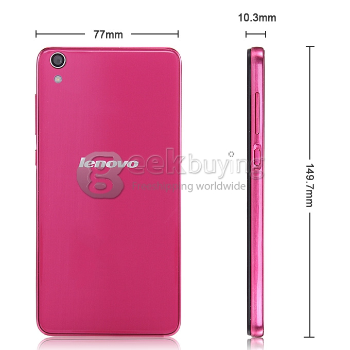 Lenovo S850 MTK6582 Quad Core 1.3GHz 5.0 Inch Android 4.4 Smartphone 1GB RAM 16GB ROM HD Gorilla Glass - Pink