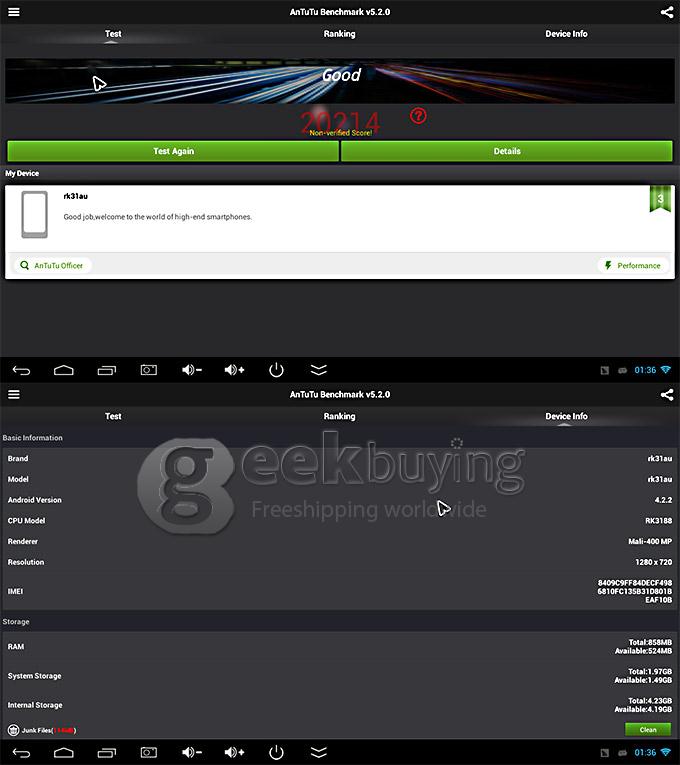 CS918 RK3188T Quad Core Android 4.2 Mini TV Box HDMI HDD Player 1G/8G Bluetooth External Wifi Antenna - Black
