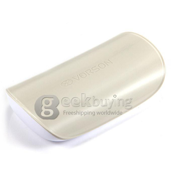 Vorson Shell Dual USB 6000mAh Power Bank External Battery 1.2A for iPhone iPad Smartphone Tablet - Cream Color