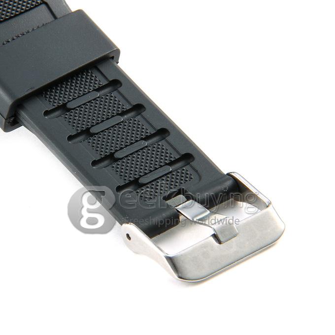 SHHORS 805 Fashion LED Waterproof 30M Rubber Band Digital Quartz Sport Wrist Watch for Man - Black