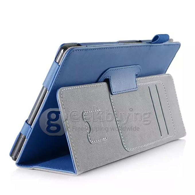 Wake/Sleep Ultra-Thin Fold Leather Case Cover for Sony Xperia Z3 Tablet Compact - Blue
