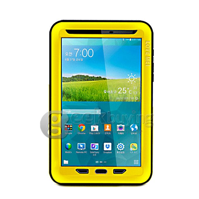 Lovemei Waterproof Dirtproof Snowproof Shockproof Gorilla Glass Metal Protective Case Cover for 8.4inch Samsung Galaxy Tab S-Yellow