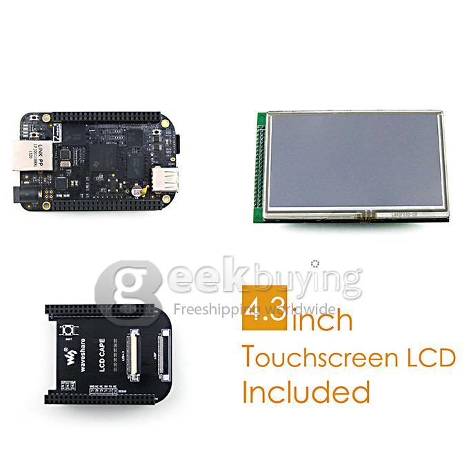 BeagleBone BB Black (Package C) Development Kit LCD CAPE (4.3inch) + 4.3