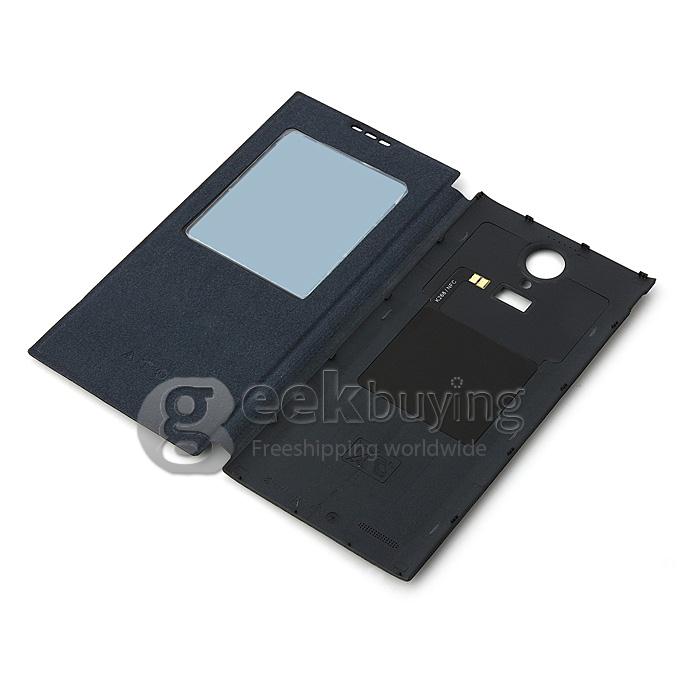 Original View Style Flip Cover Protective Case for Kingzone N3 4G Smartphone - Black