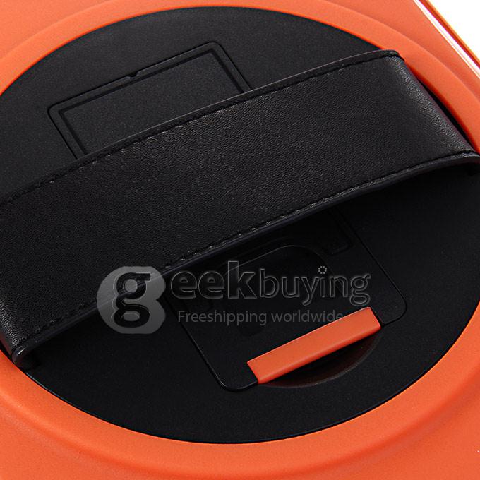 New Silicon 360 Full Degree Rotating Case Cover with Hand Tether Strap for Apple iPad Air 2 - Orange