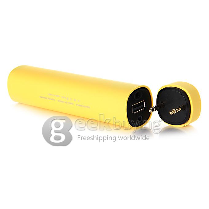 3 IN 1 Portable 4000mAh Power Bank Battery Charger + Speaker + Stand for Smartphone - Yellow