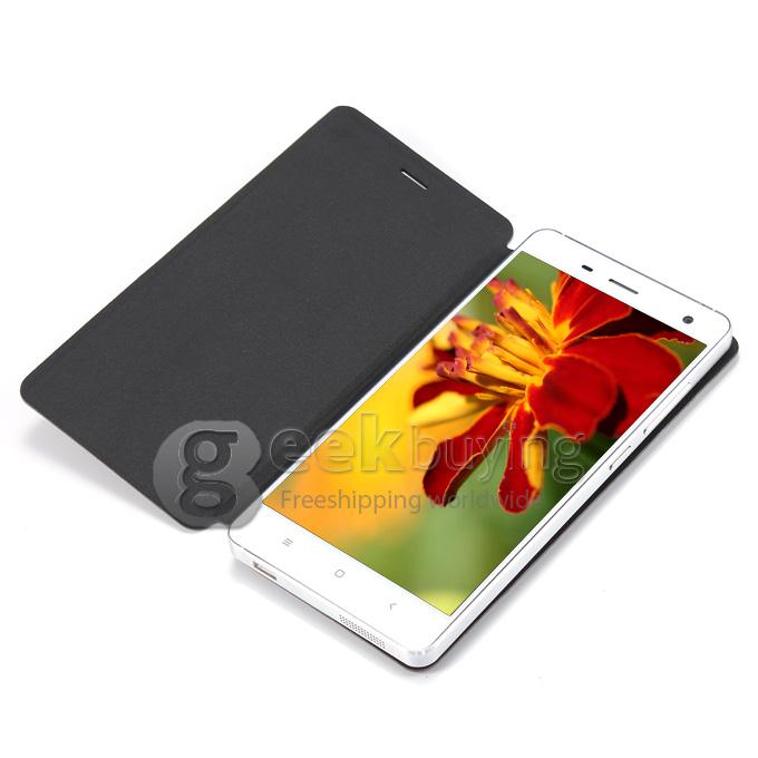 Gift Box with NO.1 MI4 Leathr Case Tempered Glass Silicone Case 3 in 1