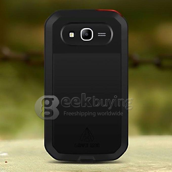 Lovemei Aluminum Powerful Shockproof Gorilla Glass Metal Case Cover for Samsung Galaxy Mega 5.8 - Black
