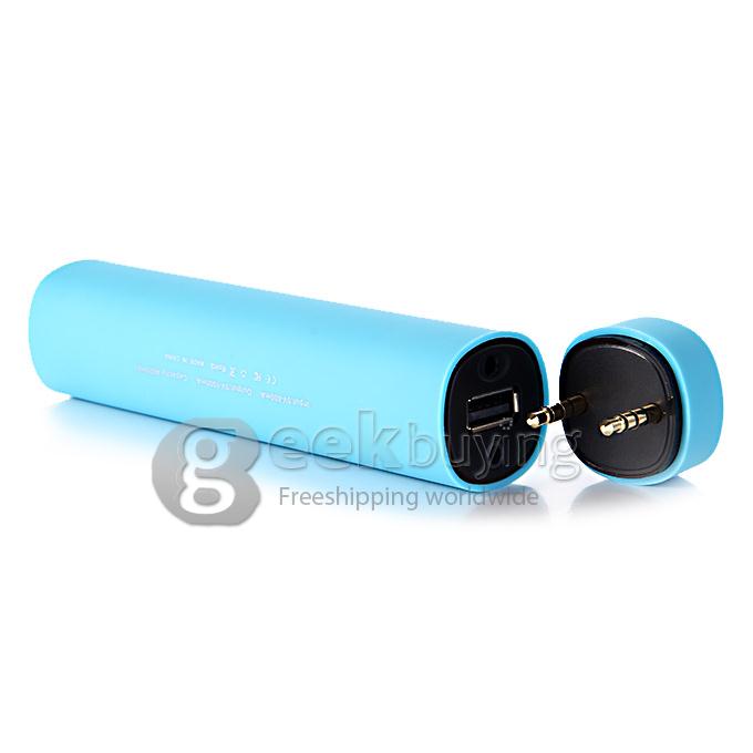 3 IN 1 Portable 4000mAh Power Bank Battery Charger + Speaker + Stand for Smartphone - Blue
