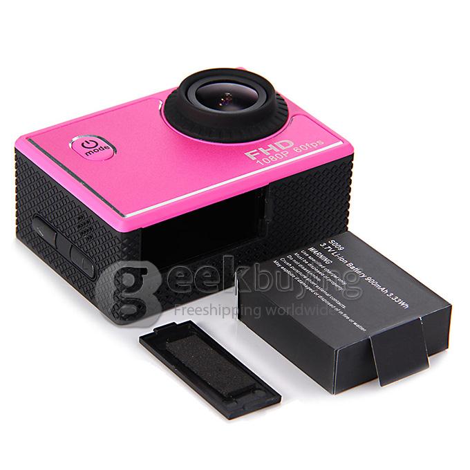 Original X1 Sports Camera 170 Degrees Wide Angle 1080P FHD 60fps Waterproof 30M Helmet Camera Underwater Sport Camcorder - Red