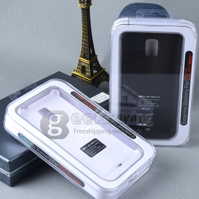 3800mAh Power Bank Charger Pack Backup Battery Case for Samsung Galaxy Note4 N9100 - Black