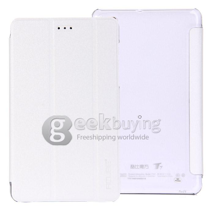 High Quality PU Leather Stand Case for Cube T7 8 Inch Tablet PC - White
