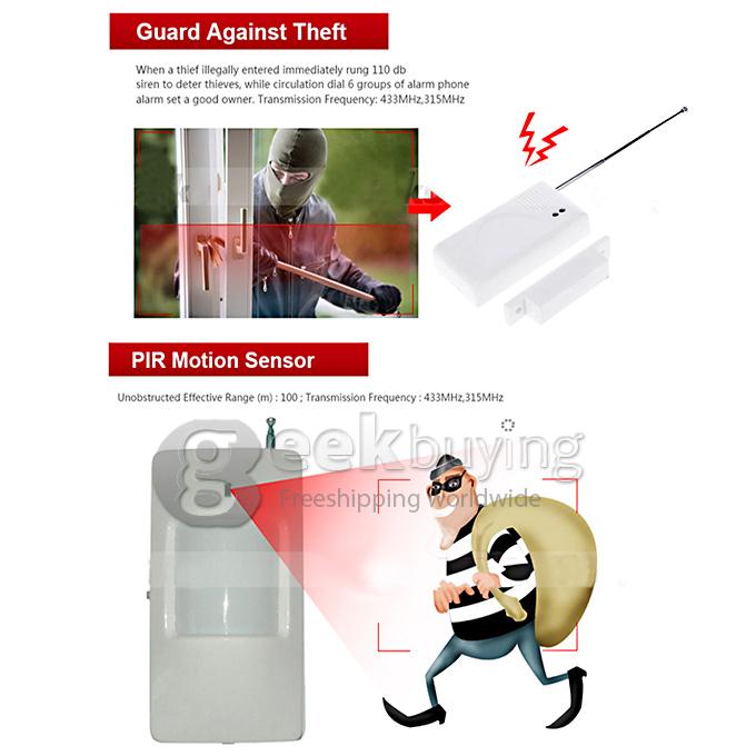 YA-600-GSM PSTN-4 Quad-4-Bands GSM PSTN Wireless Home Security Alarm Burglar System