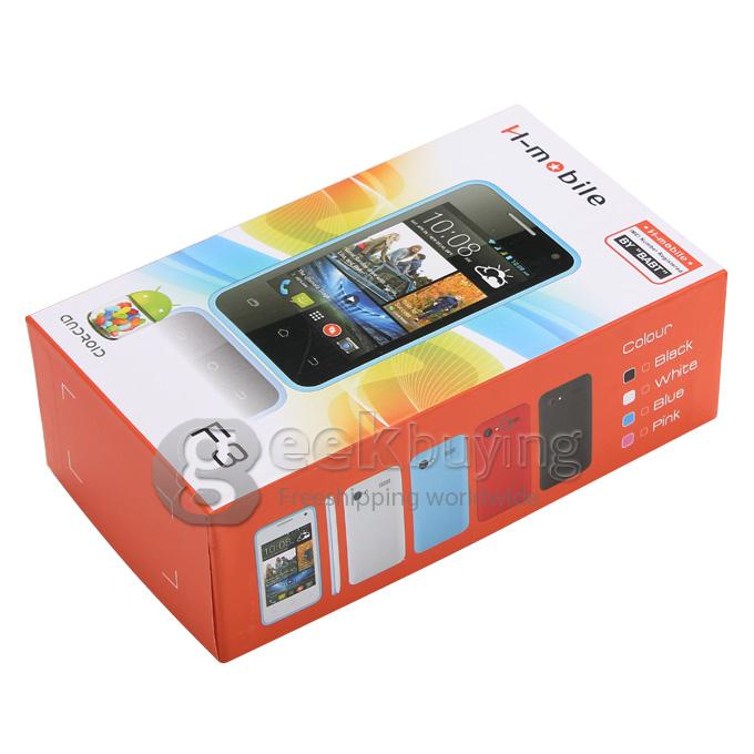 H-mobile F3 MTK6572 Dual Core 1.0GHz Smartphone 3.5Inch 2.0MP Android 4.2 OS Bluetooth WIFI with Leather Sheath - White