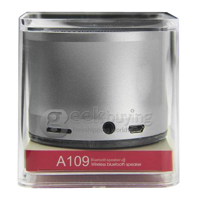A109 Subwoofer Portable Mini Wireless Bluetooth Speaker with TF Card Slot Microphone - Silver