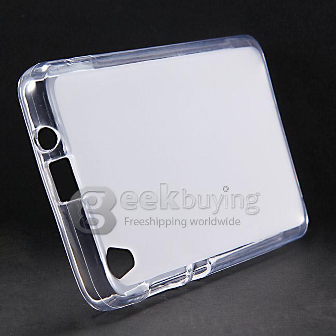High Quality Protective Silica Gel Case Soft Back Cover for Lenovo S850 - Transparent