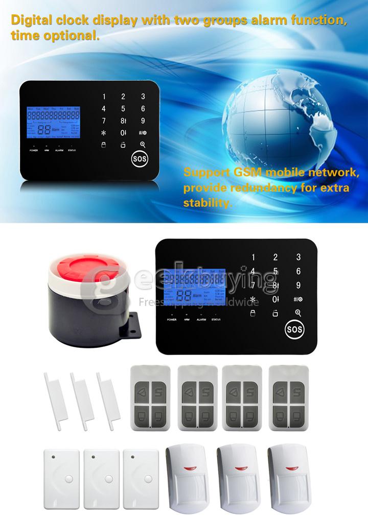 YA-702-GSMPSTN-3 App Controlled Wireless&Wired GSM PSTN Home Alarm Security System Auto Dialer
