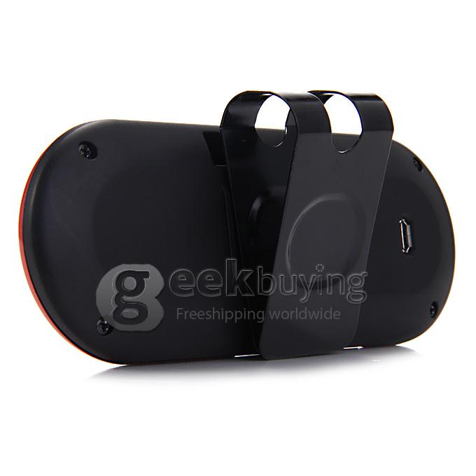 NAT1900 Visor Clip Wireless Multipoint Bluetooth HandsFree Car Kit Speaker Phone Speaker - Red