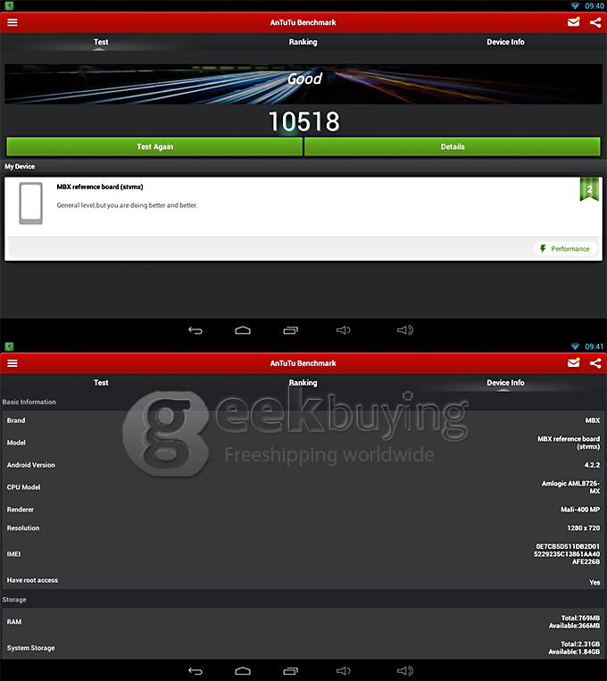 Geniatech MyGica ATV1220T2 XBMC Android TV BOX Built-in DVB-T2 1G RAM 4G ROM Amlogic 8726-MX Dual Core - Black