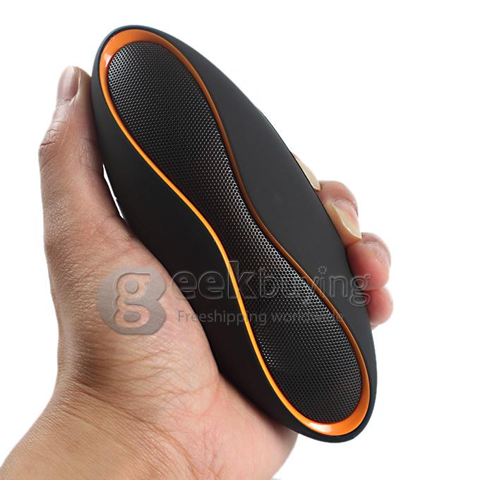Mini Rugby Design X6 Wireless Bluetooth Speaker HIFI MP3 Speaker System with Mic Hands-free - Orange