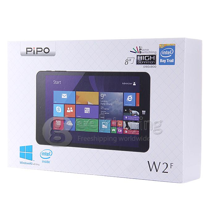 PIPO W2F Intel Baytrail-T Z3735F Quad Core 8 Inch Tablet PC Windows 8.1 1280*800 IPS 2GB/32GB - Black