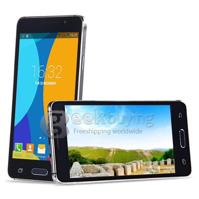 MPIE S168 5.0Inch Android 4.4 Smartphone FWVGA MTK6572 Dual Core 1.0GHz 512MB+4GB 3G GPS Dual Camera - Black