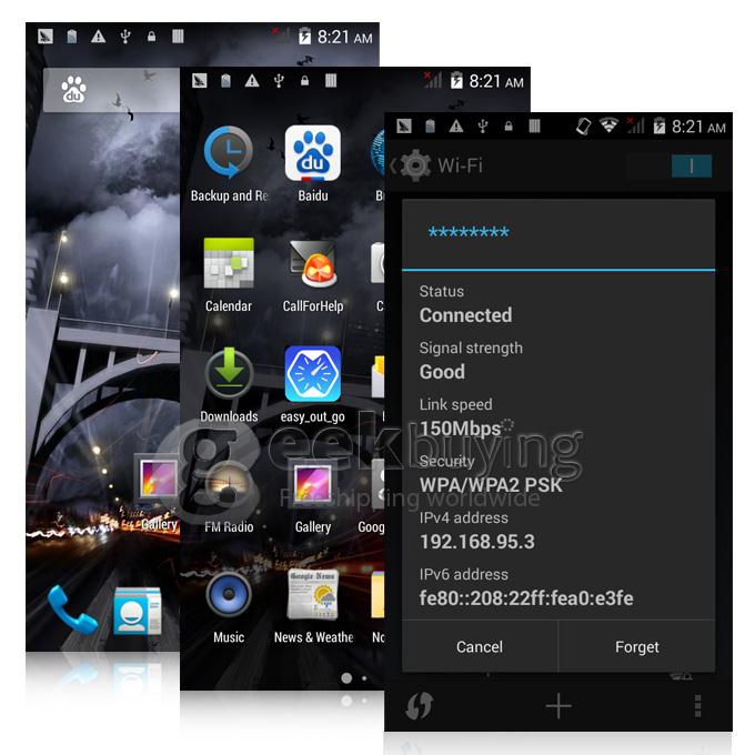A9 IP68 Android Smartphone Waterproof MTK6582 Quad Core 1.3GHz 4.3