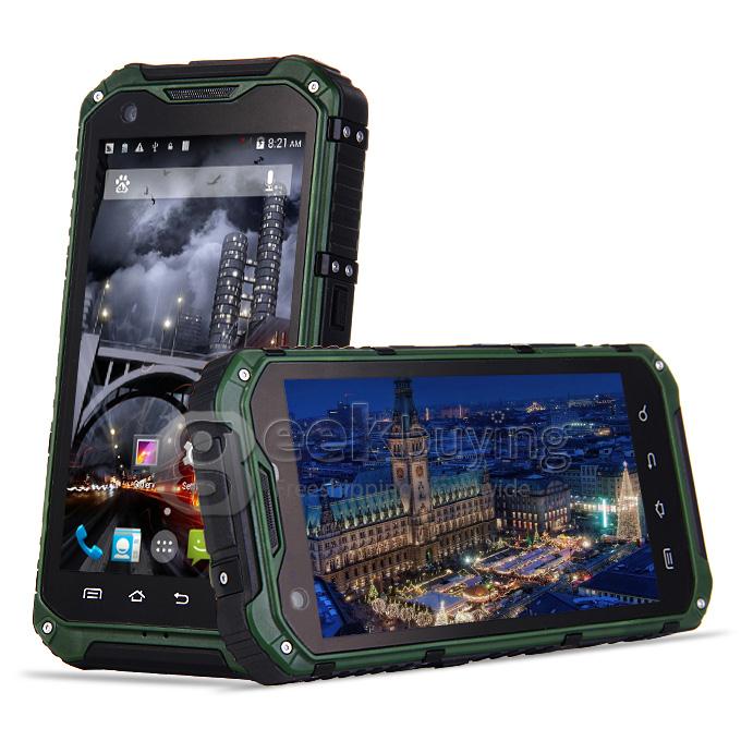 A9 IP68 Android Smartphone Waterproof MTK6582 Quad Core 1.3GHz 4.3 Inch 1GB RAM 8GB ROM 8.0MP 3G GPS OTG- Green
