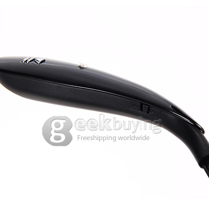 HBS-800 Bluetooth Wireless Headset Headphone Neck Earphone with Mic for iPhone Samsung HTC - Black